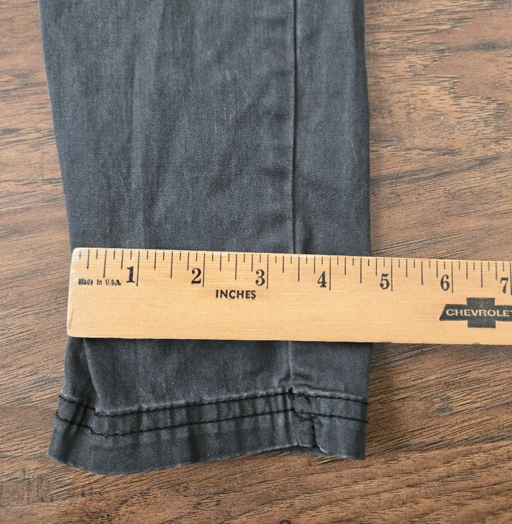Harley Davidson Side Clasp Skinny Pants Dark Gray Womens Size 4 - Picture 5 of 6